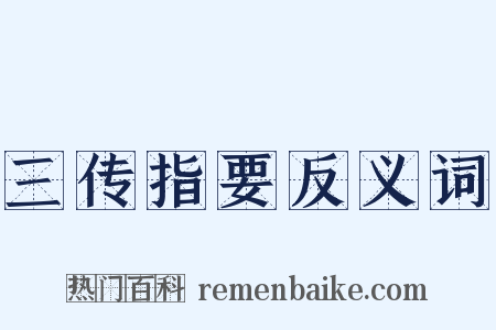 三传指要反义词是什么意思的图片